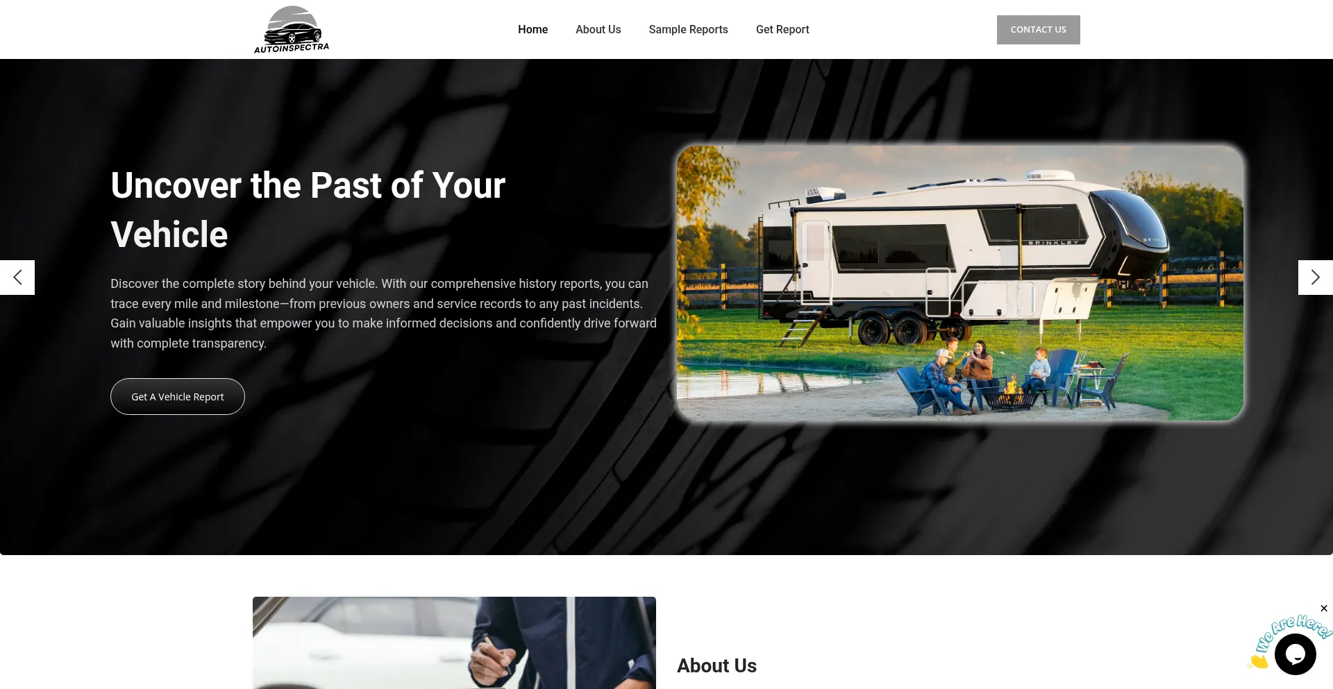 Website screenshot of Autoinspectra.com