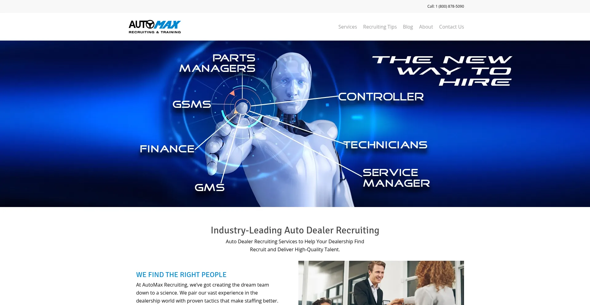 Website screenshot of Automaxrecruiting.com
