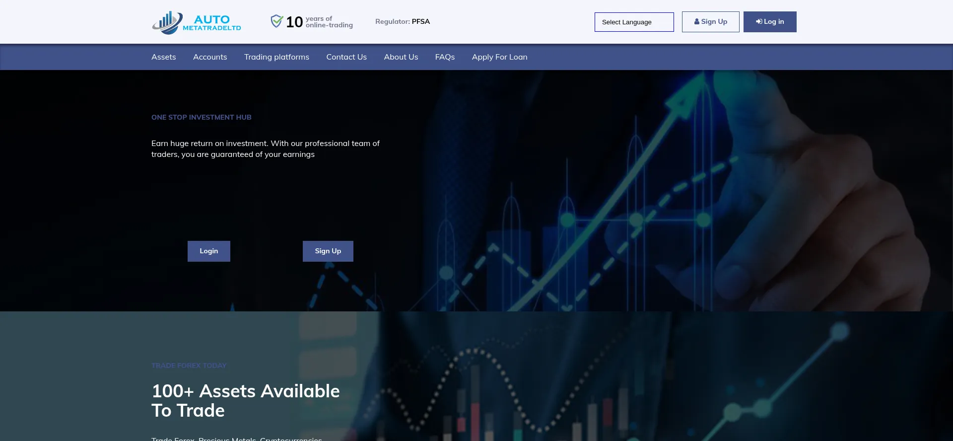 Website screenshot of Autometatradeltd.com