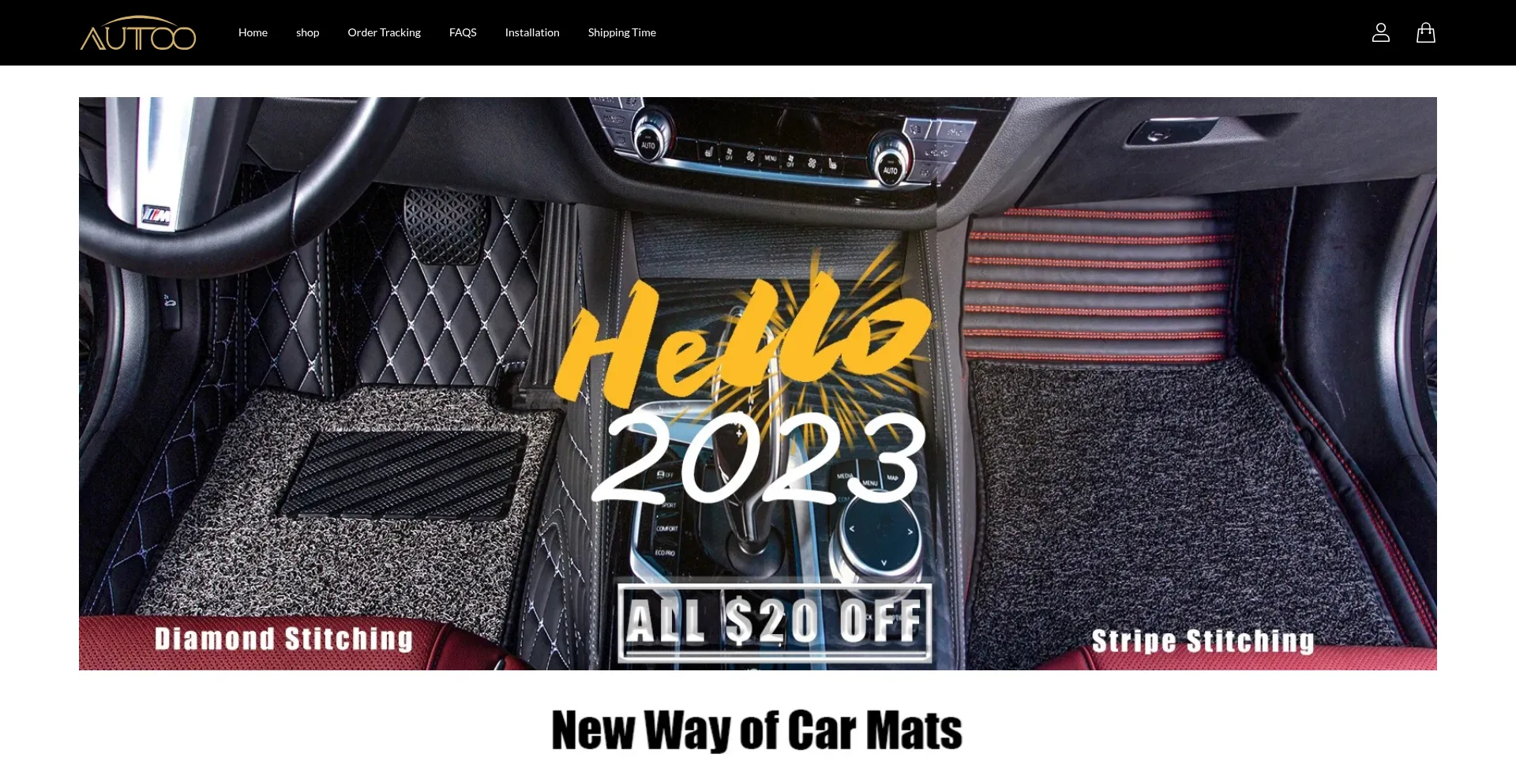 Website screenshot of Autoocarmats.com