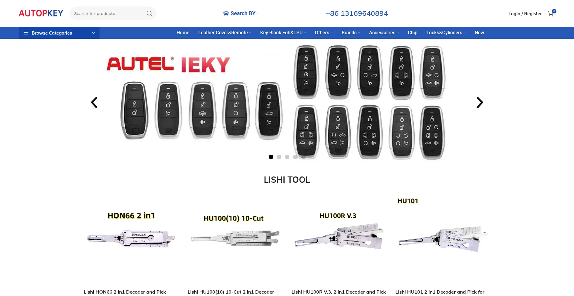 Website screenshot of Autopkey.com