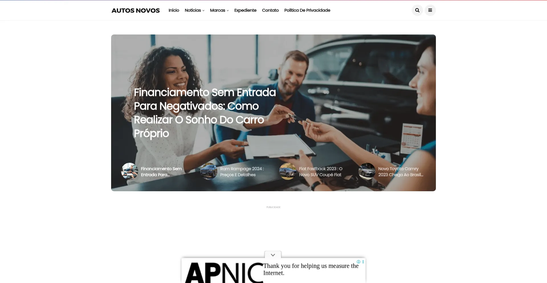 Website screenshot of Autosnovos.com