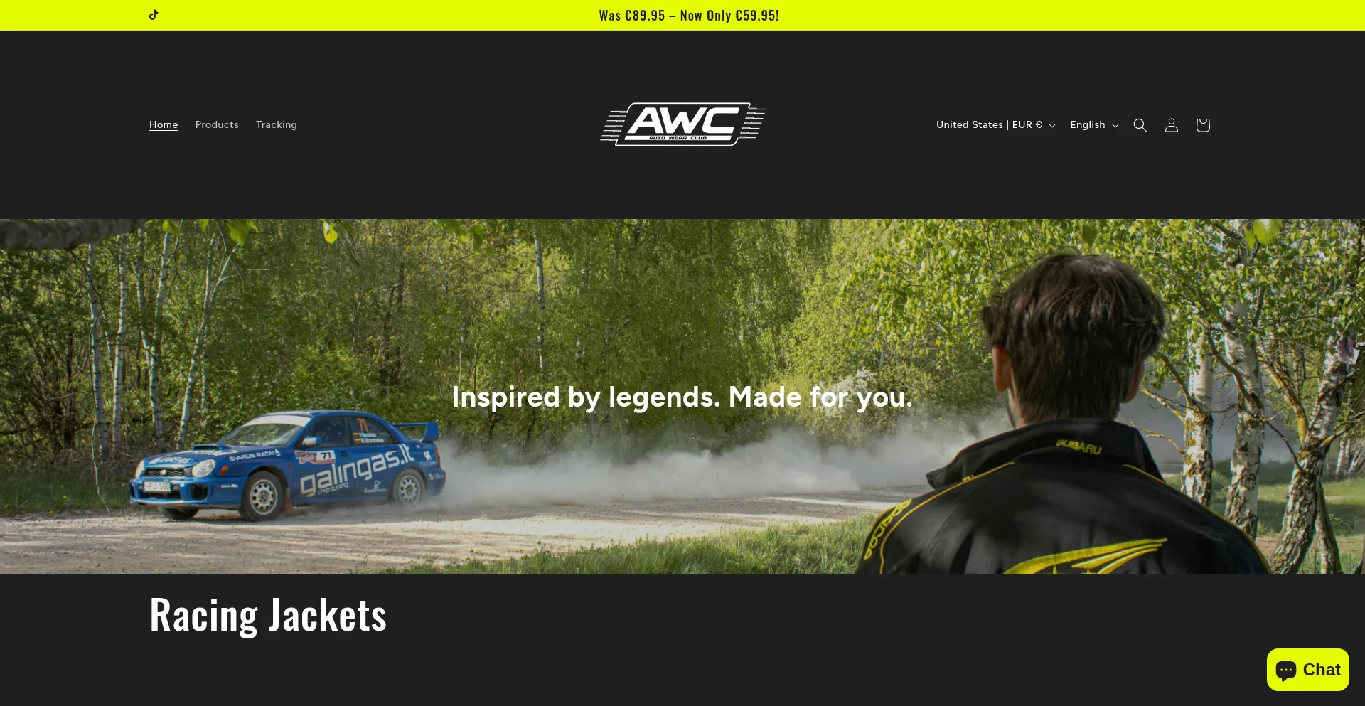 Website screenshot of Autowearclub.com