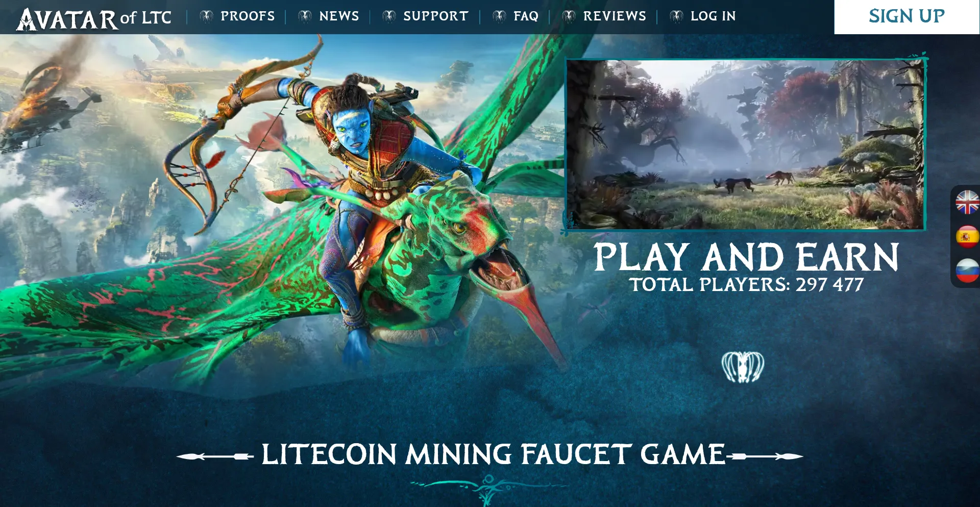 Website screenshot of Avatar-of-ltc.com