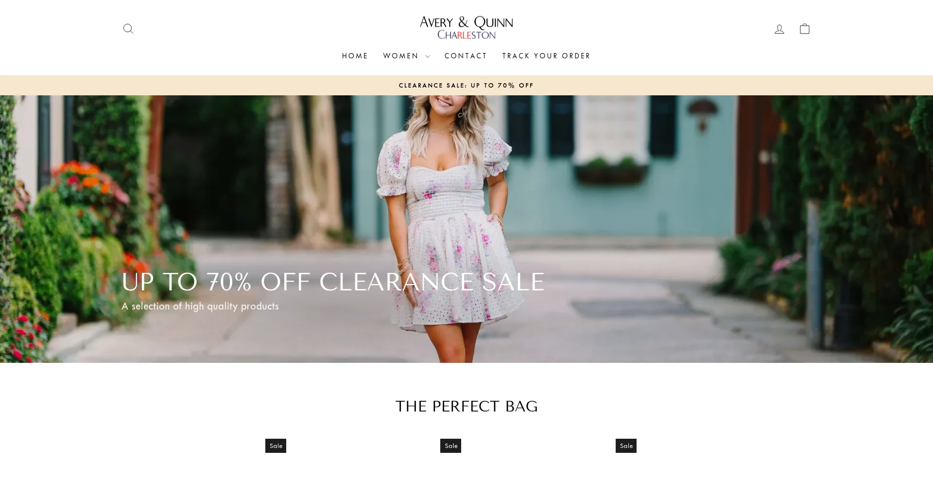 Website screenshot of Averyandquinn.com