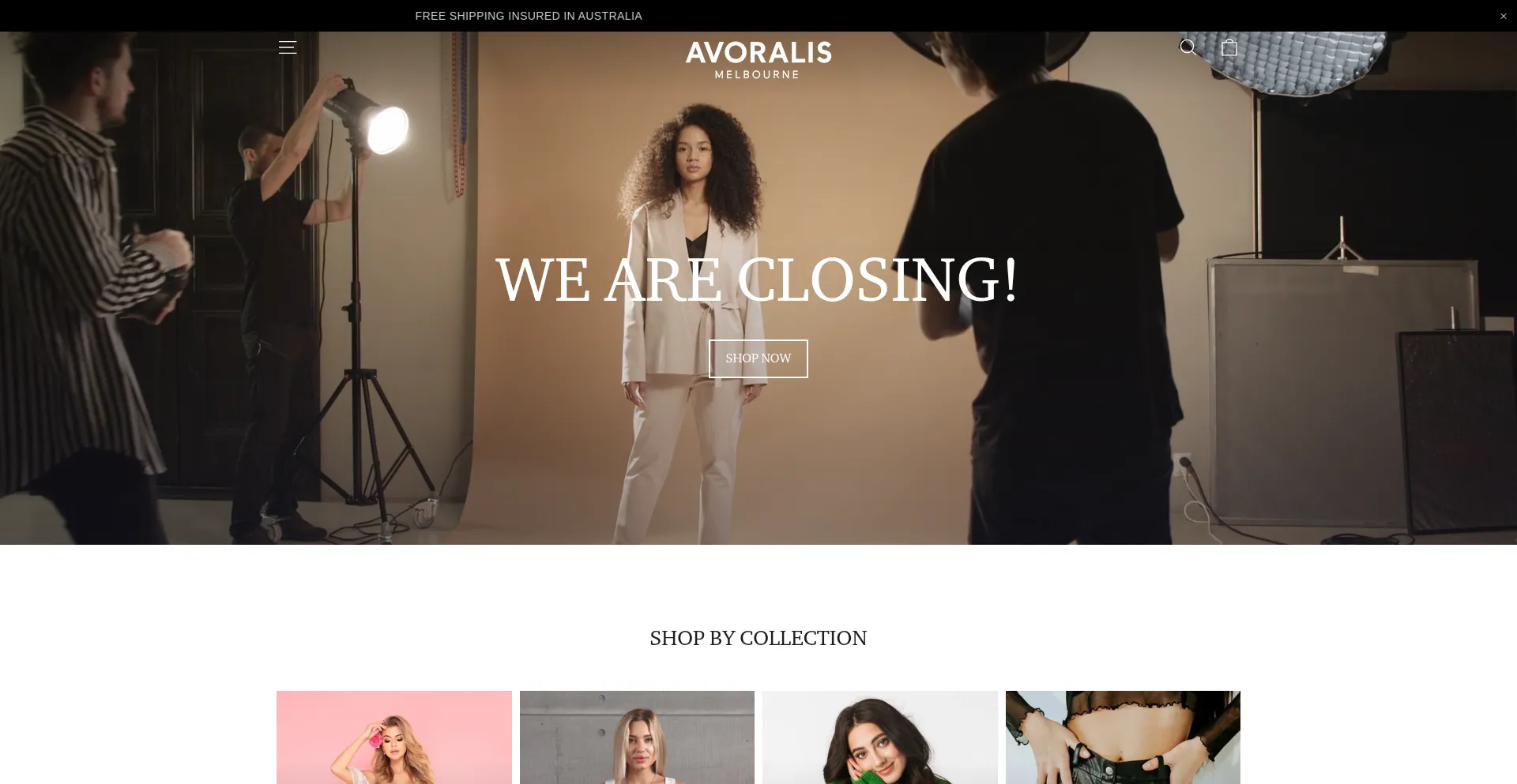 Website screenshot of Avoralis-melbourne.com