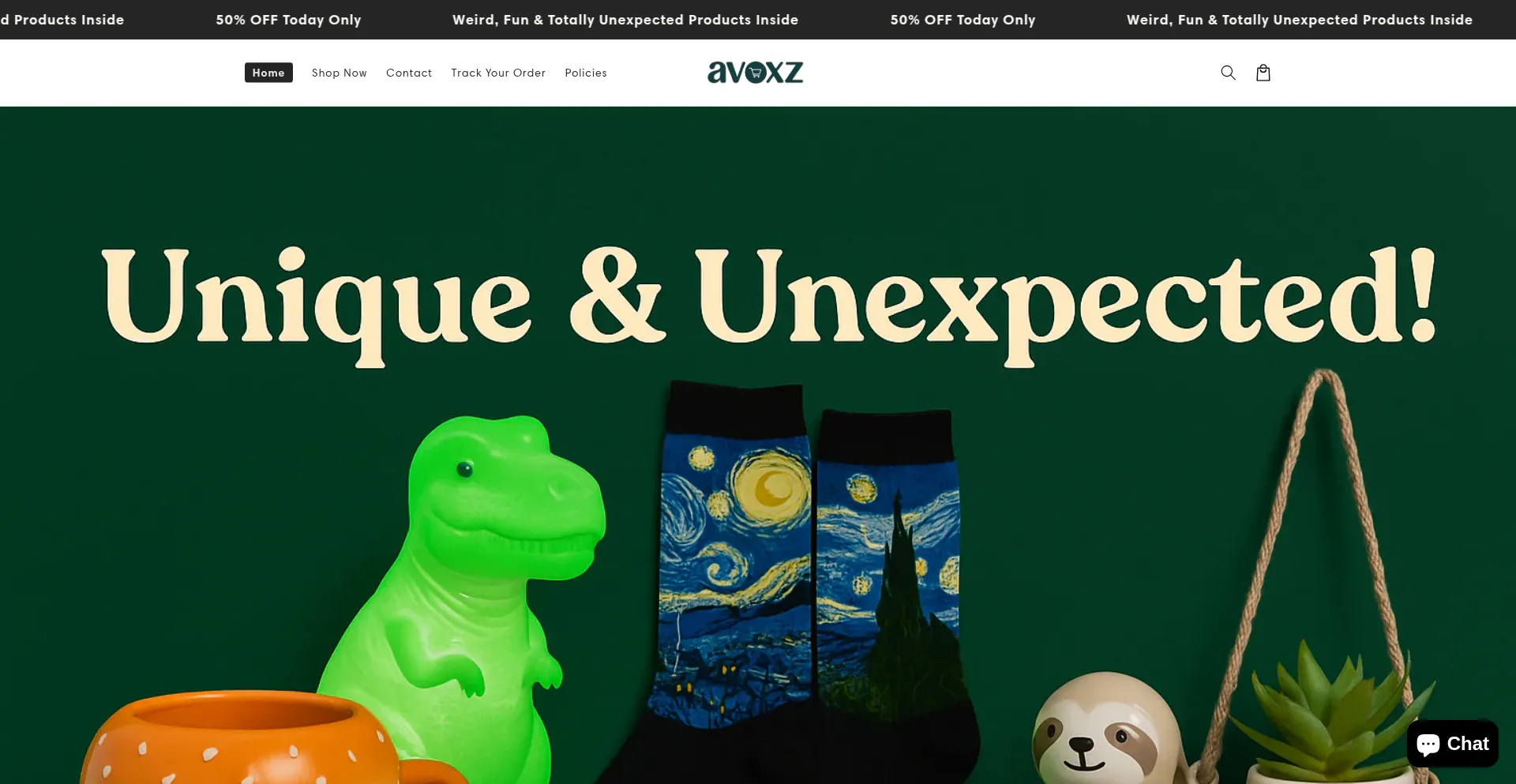 Website screenshot of Avoxz.com