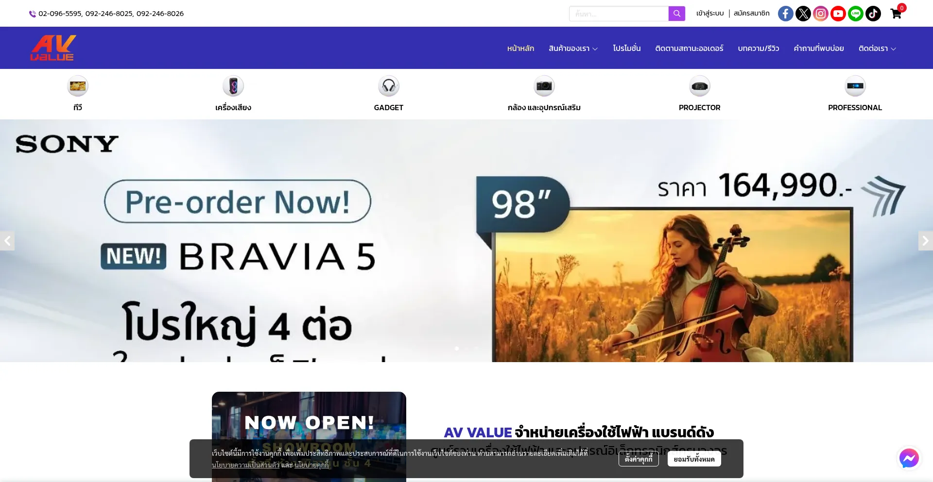 Website screenshot of Avvalue.com