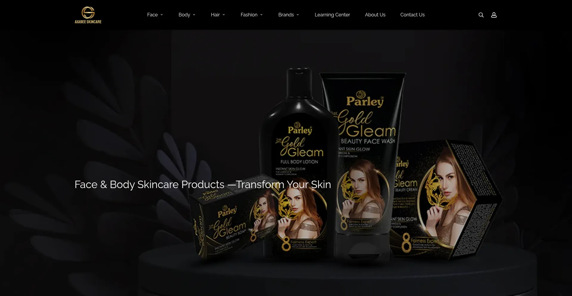 Website screenshot of Axabeautyshop.com
