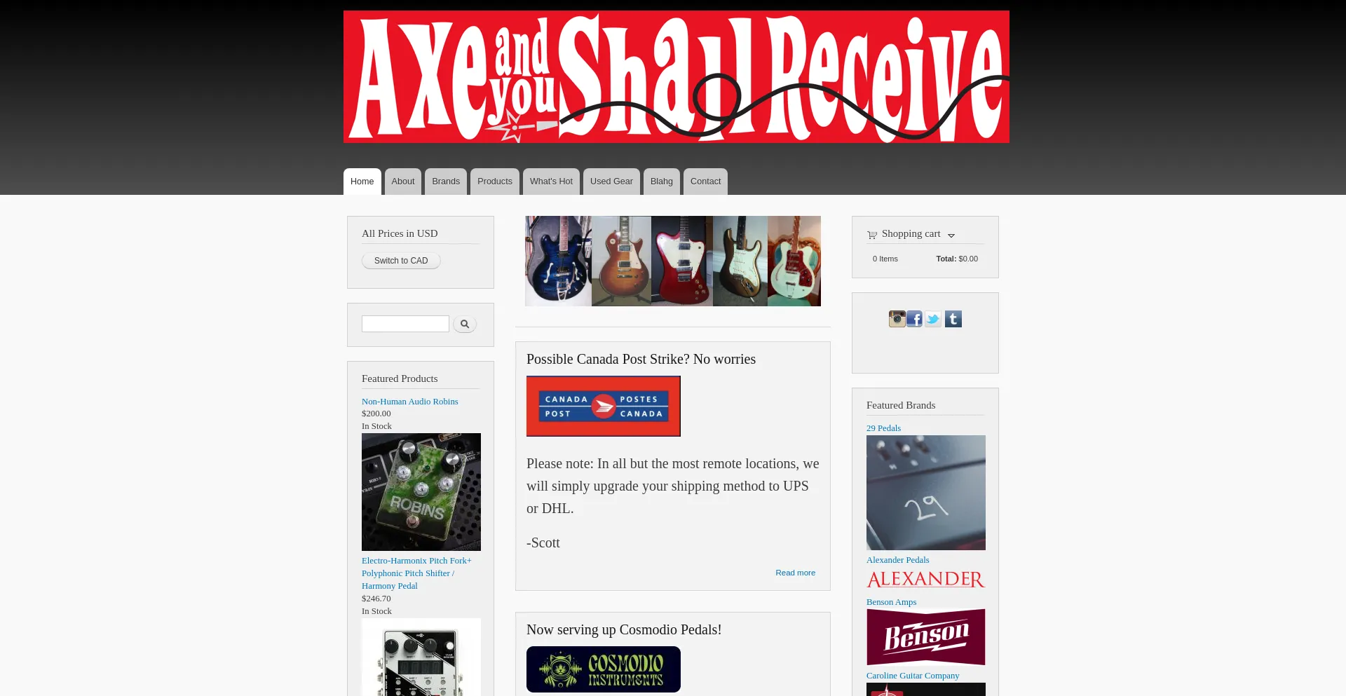 Website screenshot of Axeandyoushallreceive.com