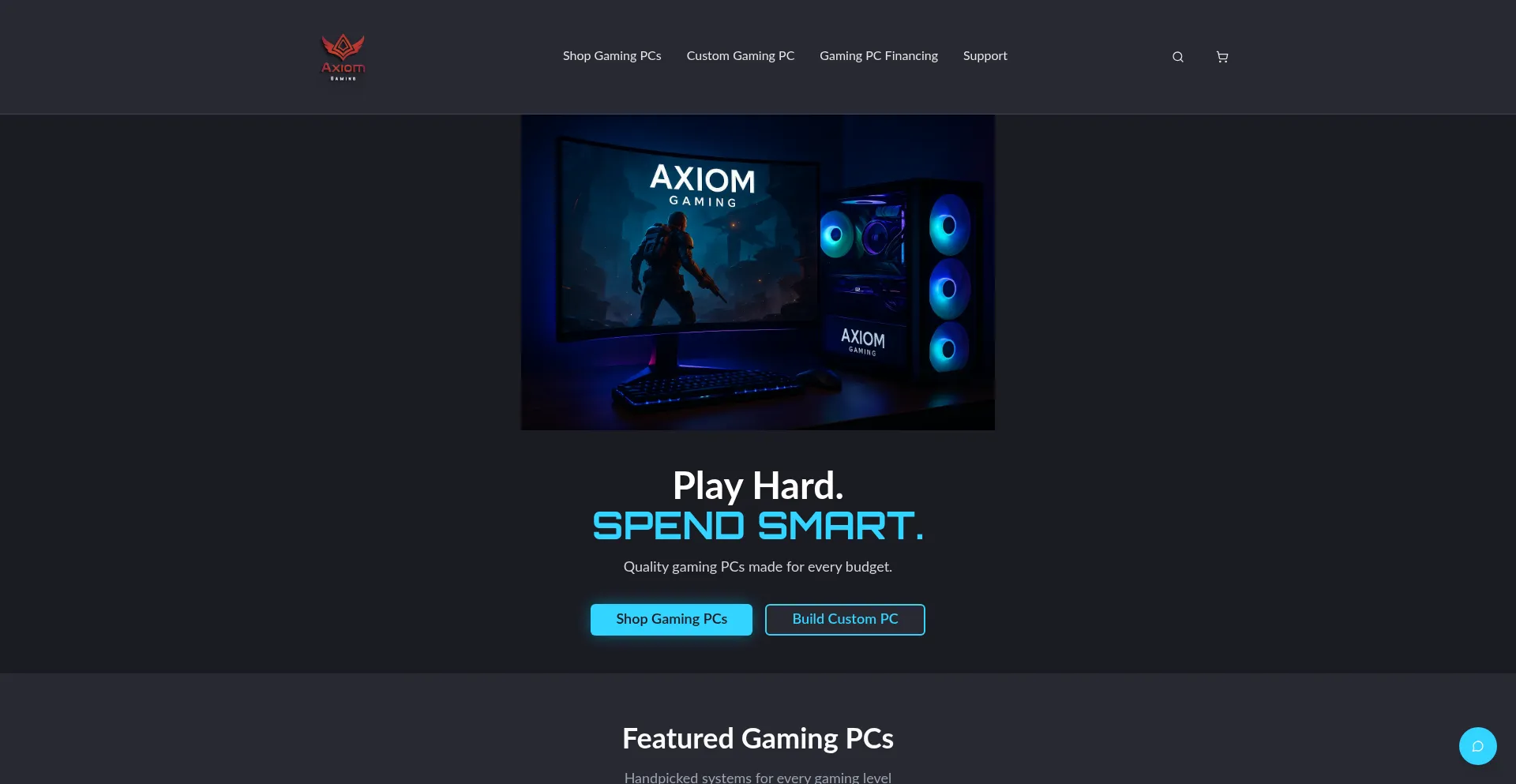 Website screenshot of Axiomgaming.net