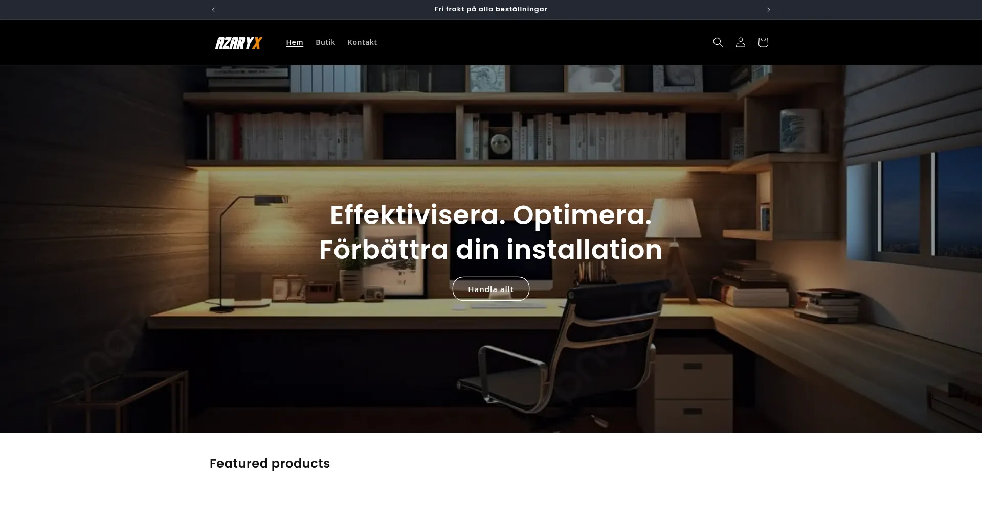 Website screenshot of Azaryx.com