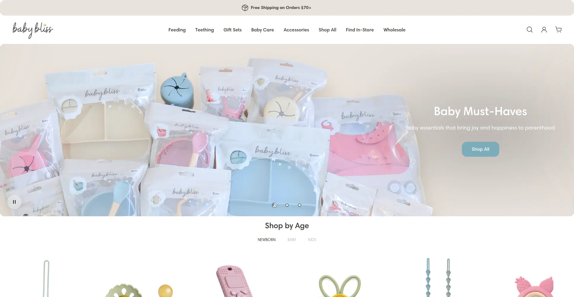 Website screenshot of Babybliss.co