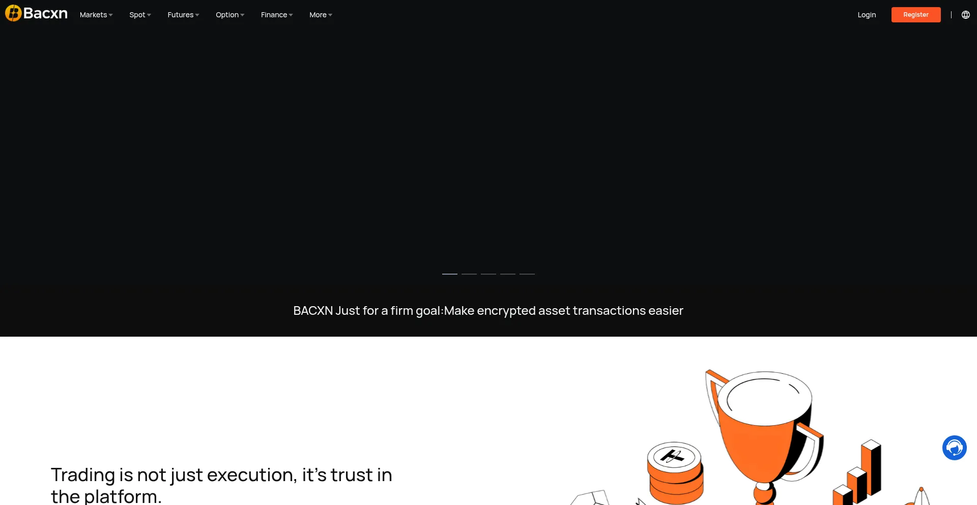 Website screenshot of Bacxn.com