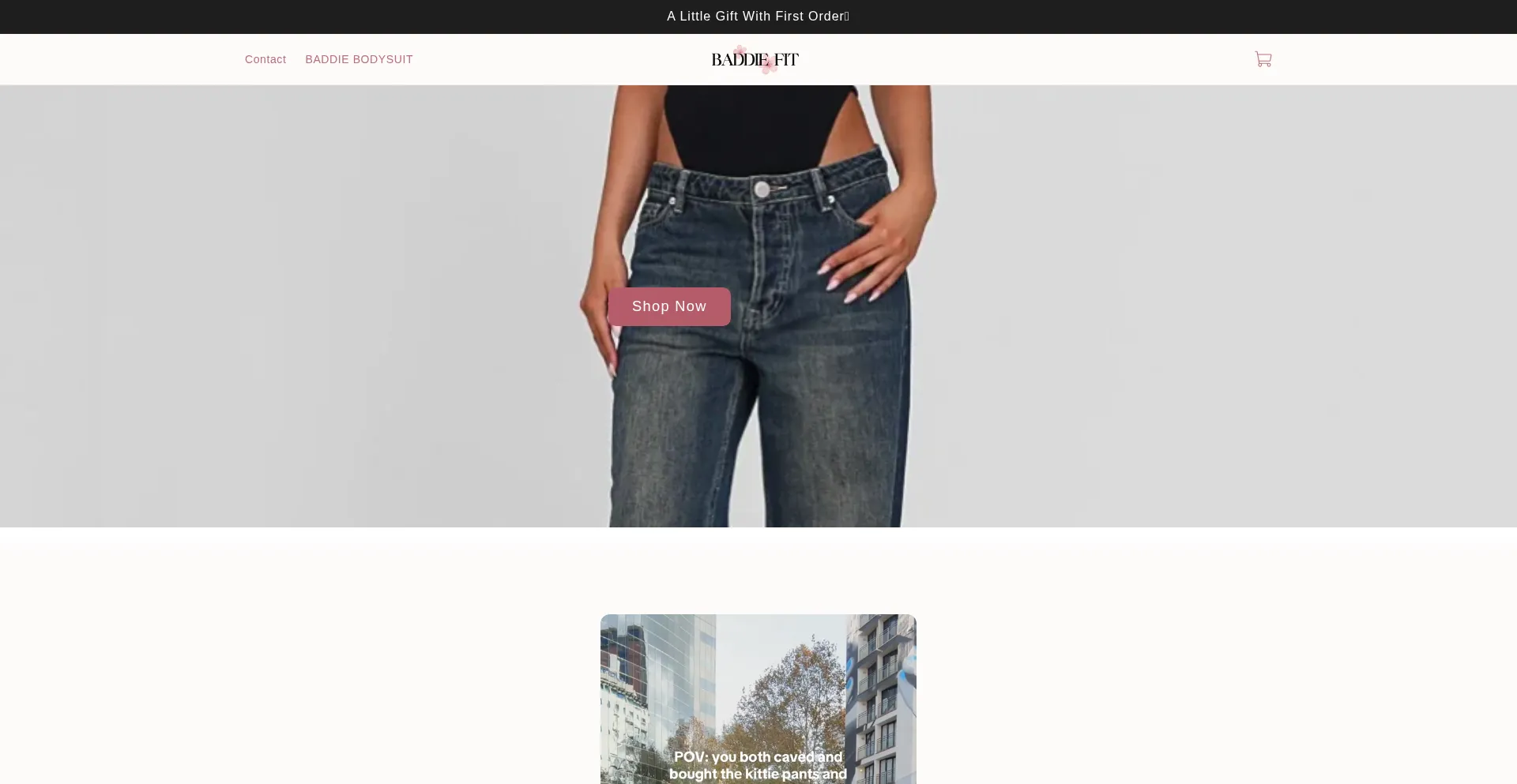 Website screenshot of Baddiefit.com