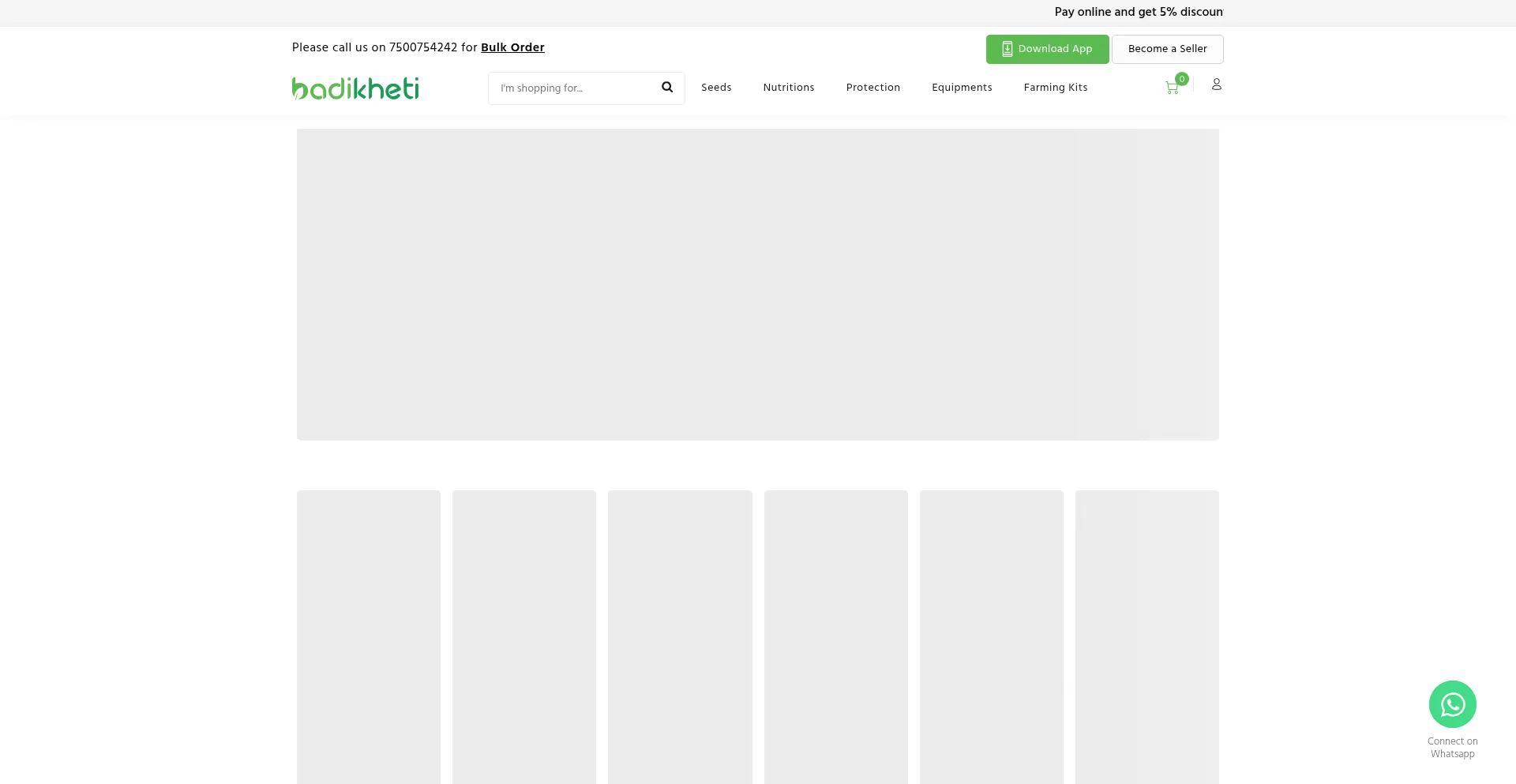 Website screenshot of Badikheti.com