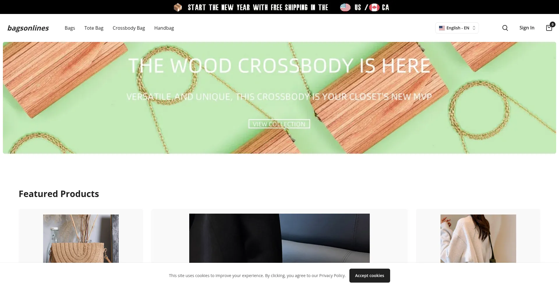 Bagsonlines.shop Screenshot