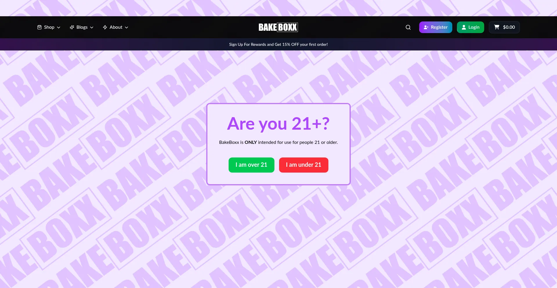 Bakeboxx.com Screenshot
