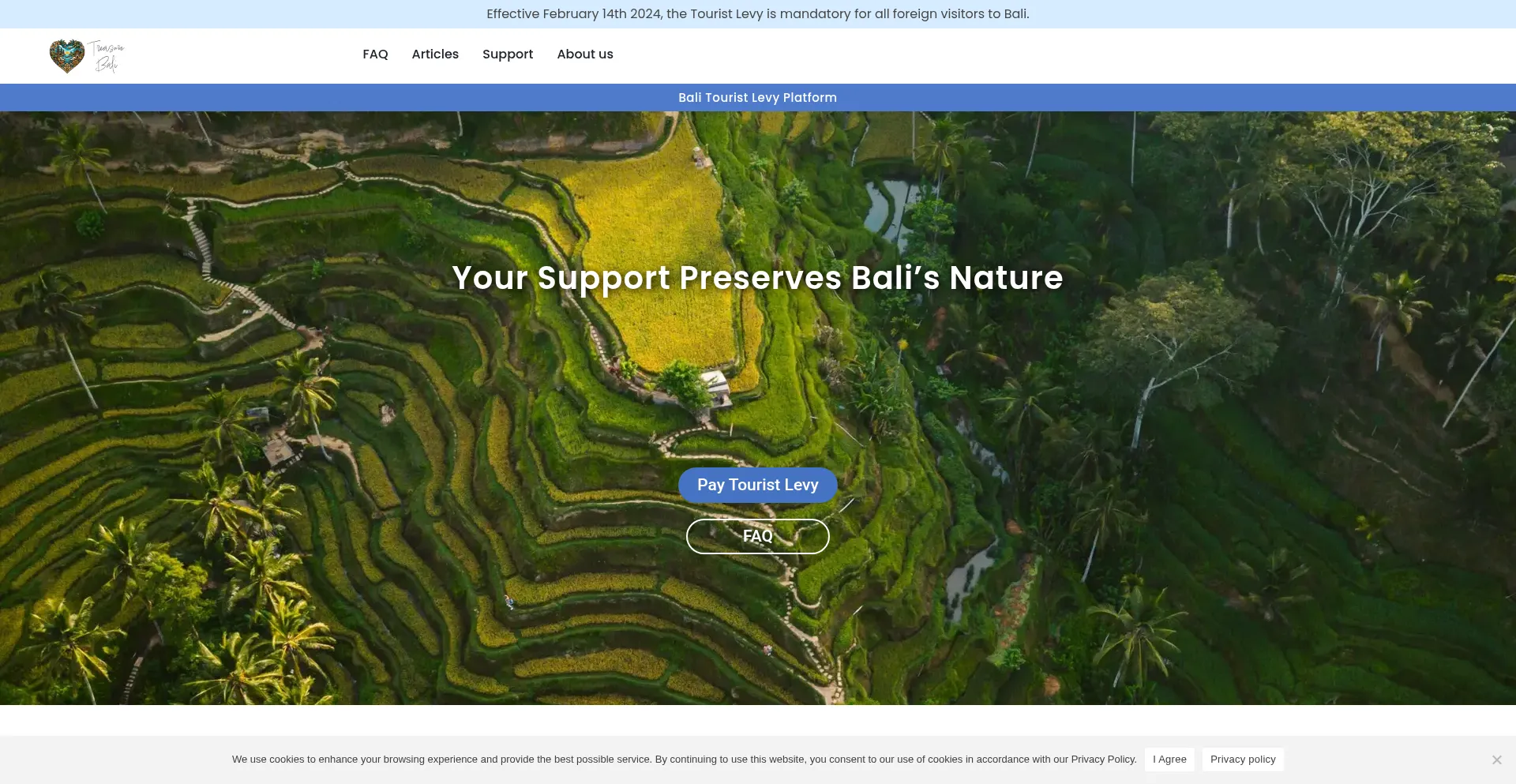 Website screenshot of Bali-tax.com
