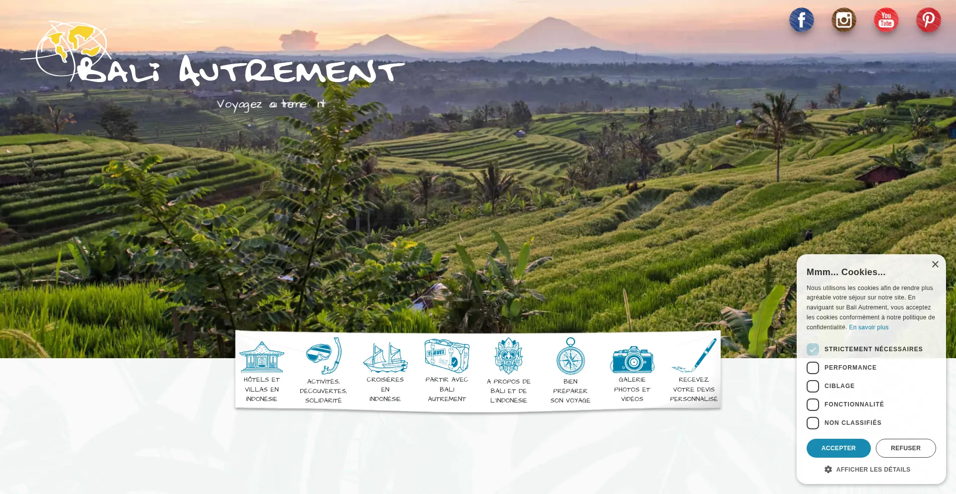 Website screenshot of Baliautrement.com