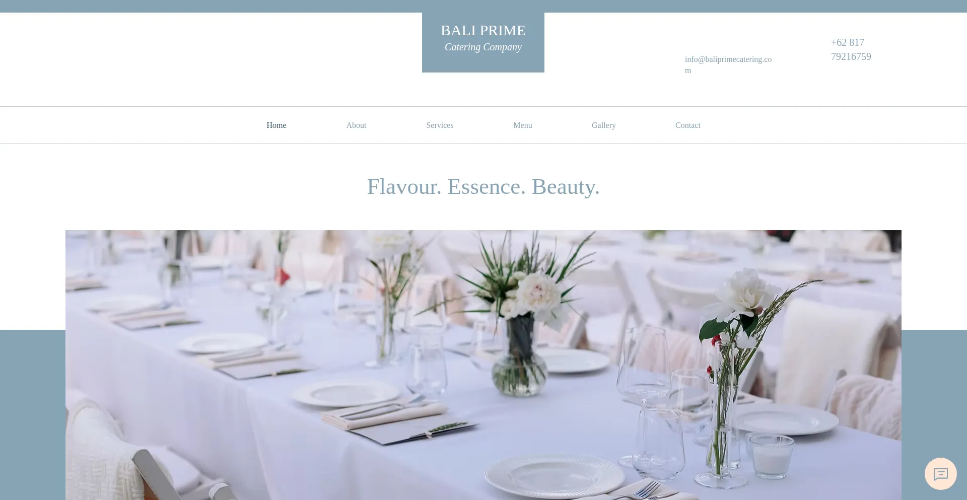 Website screenshot of Baliprimecatering.com