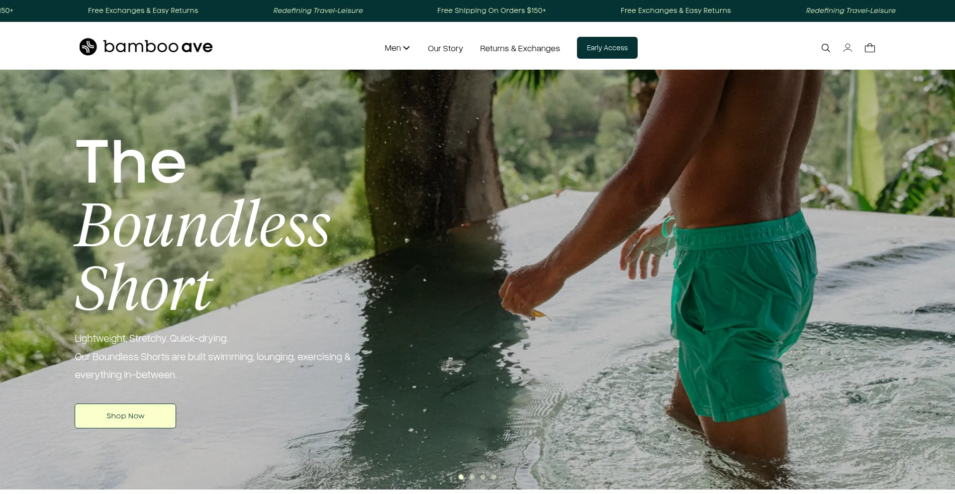 Website screenshot of Bambooave.com