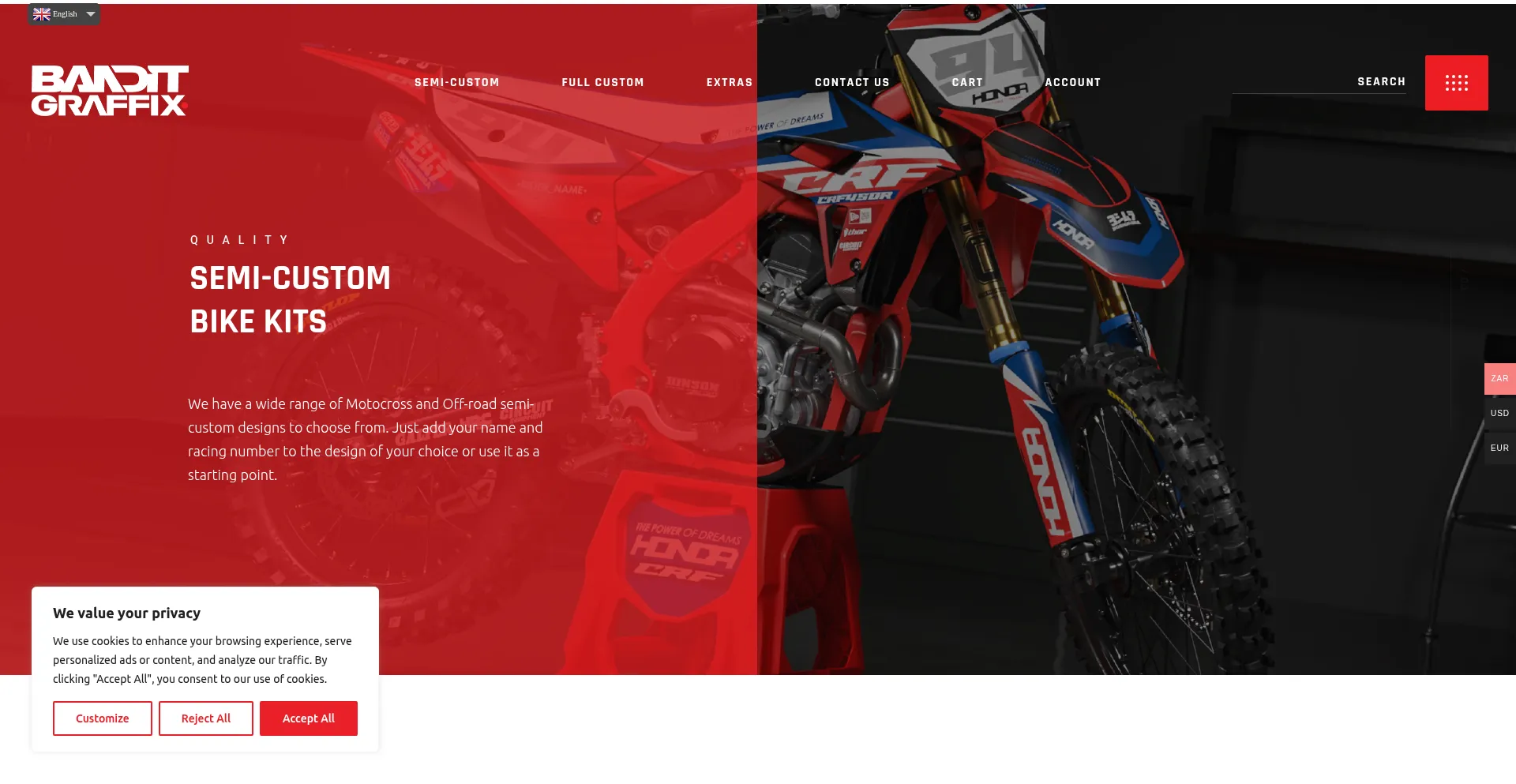 Website screenshot of Banditgraffix.com