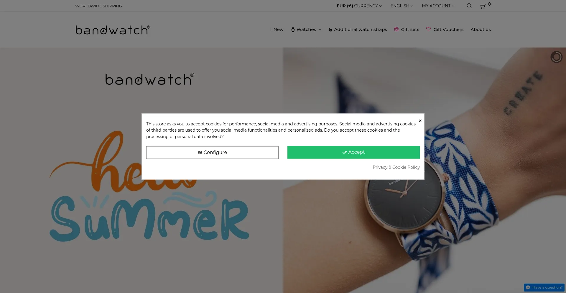 Website screenshot of Bandwatch.pl