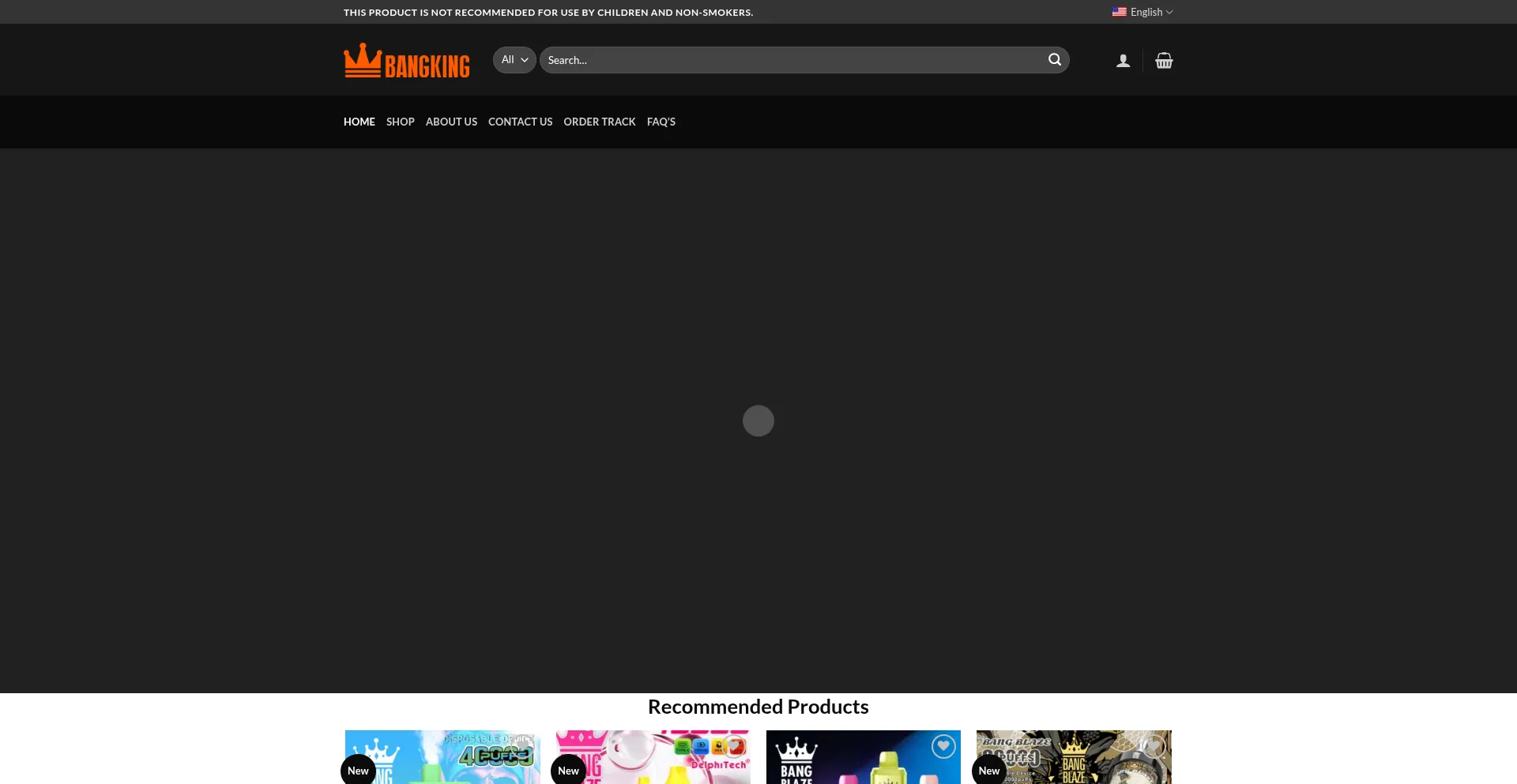 Website screenshot of Bangkingvape.com