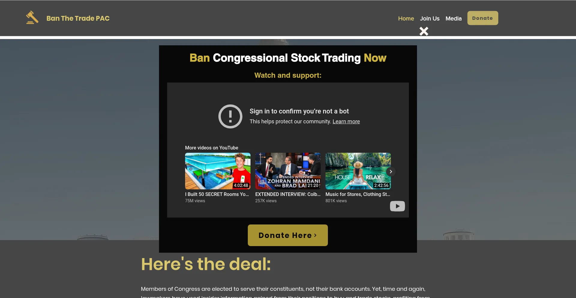 Website screenshot of Bantt.us