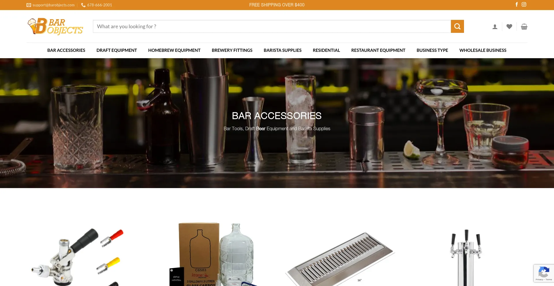 Website screenshot of Barobjects.com