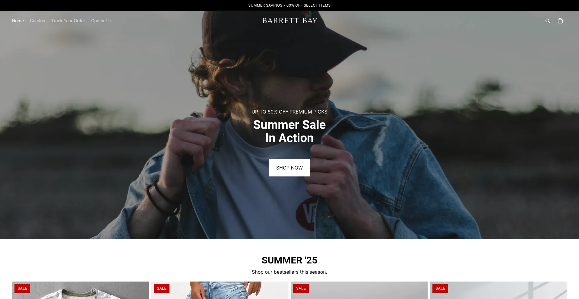 Website screenshot of Barrettbay.com