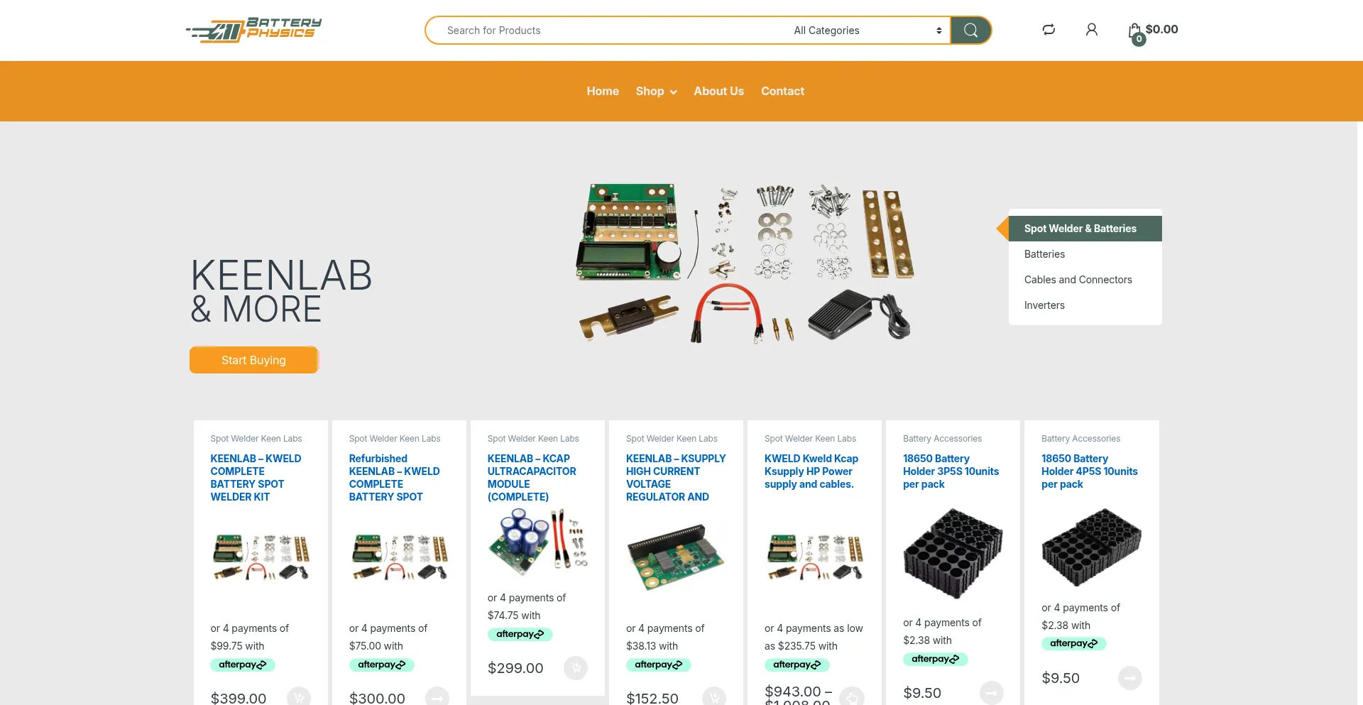 Website screenshot of Batterytech.tech