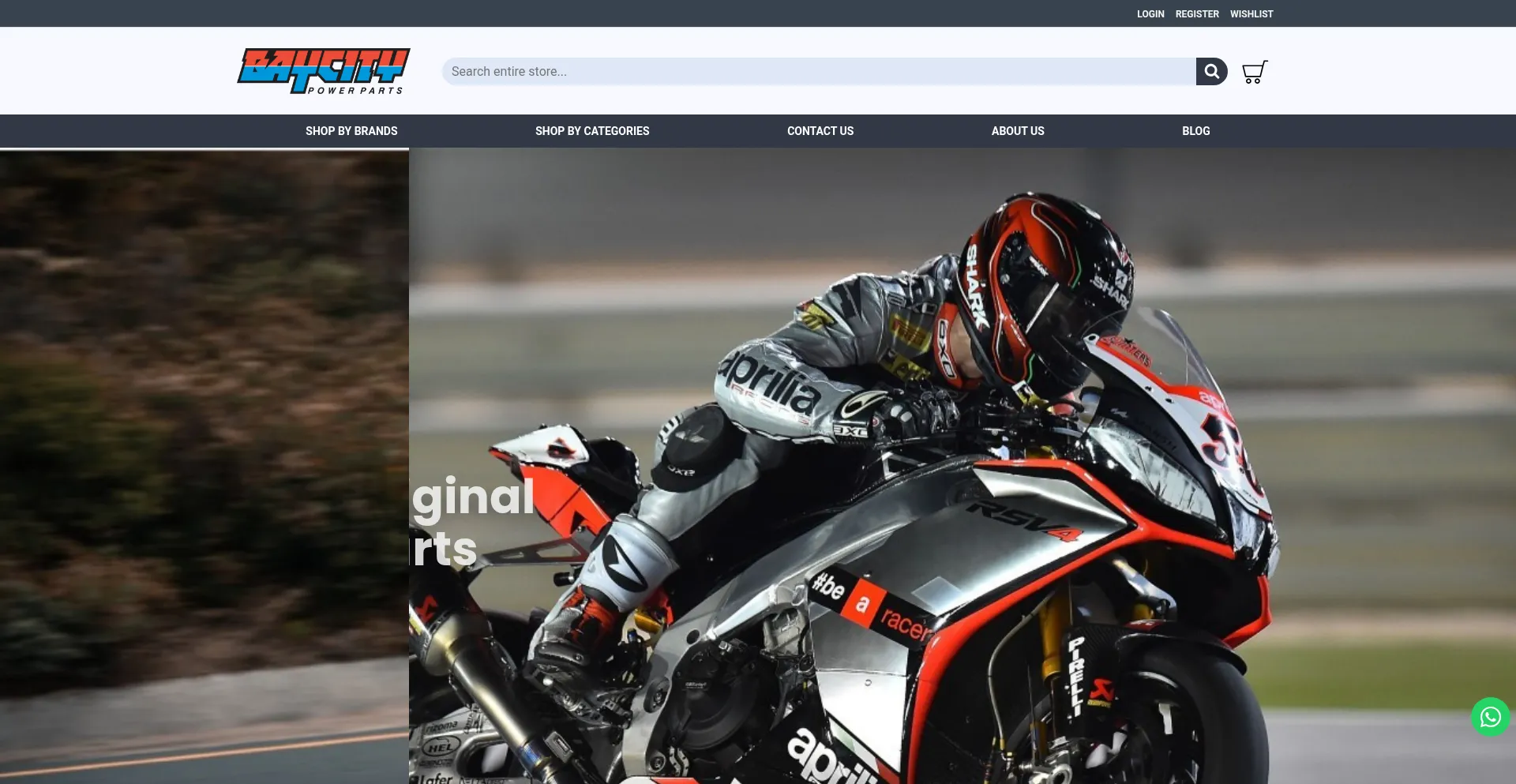 Website screenshot of Baycitypowerparts.com