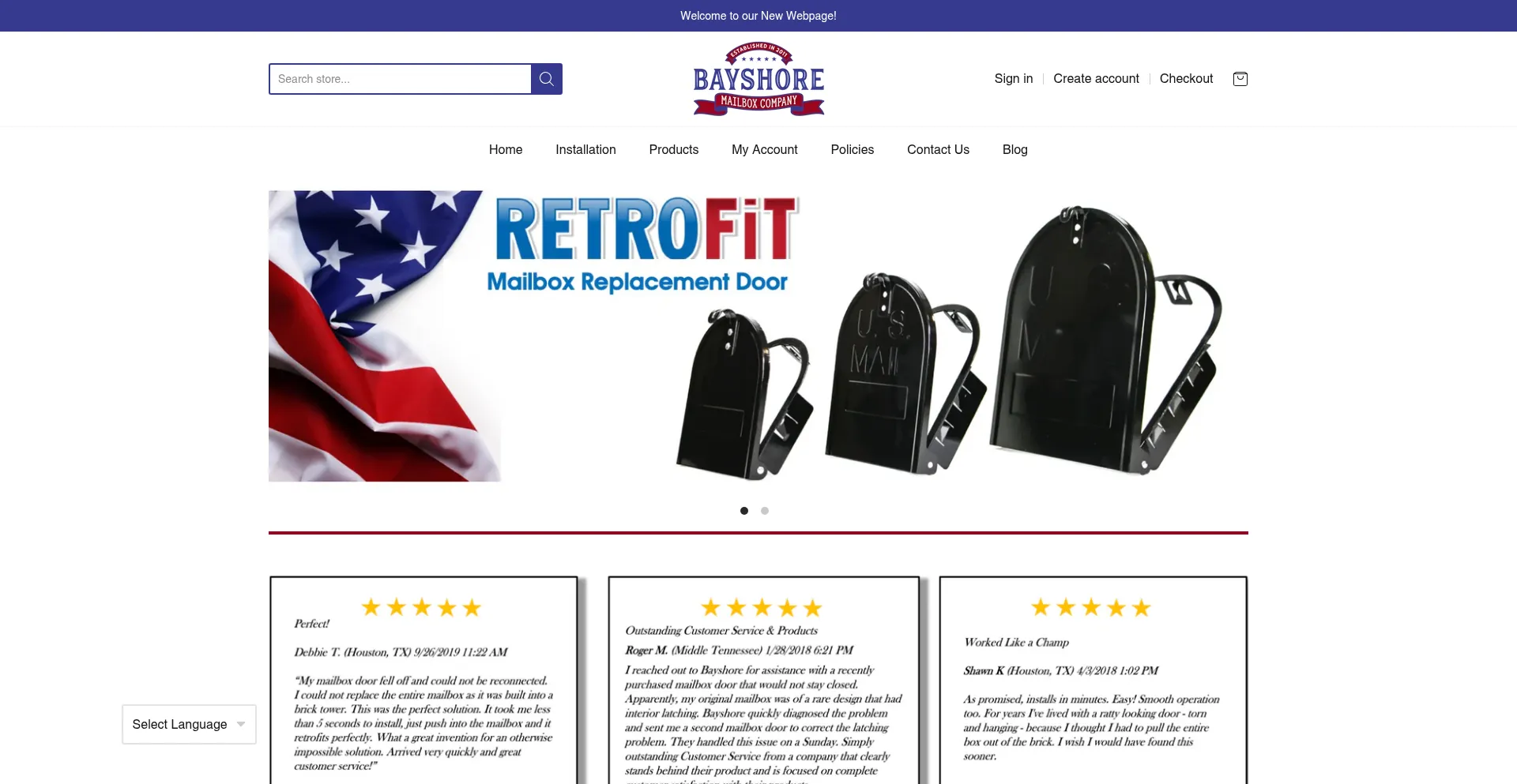 Bayshoremailboxco.com Screenshot