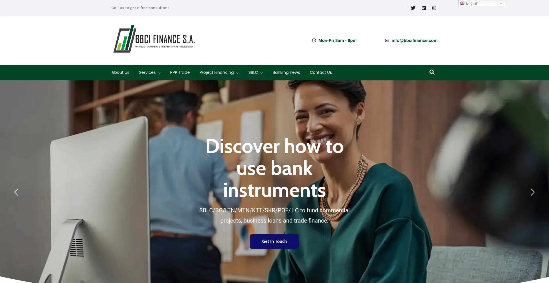 Website screenshot of Bbcifinance.com