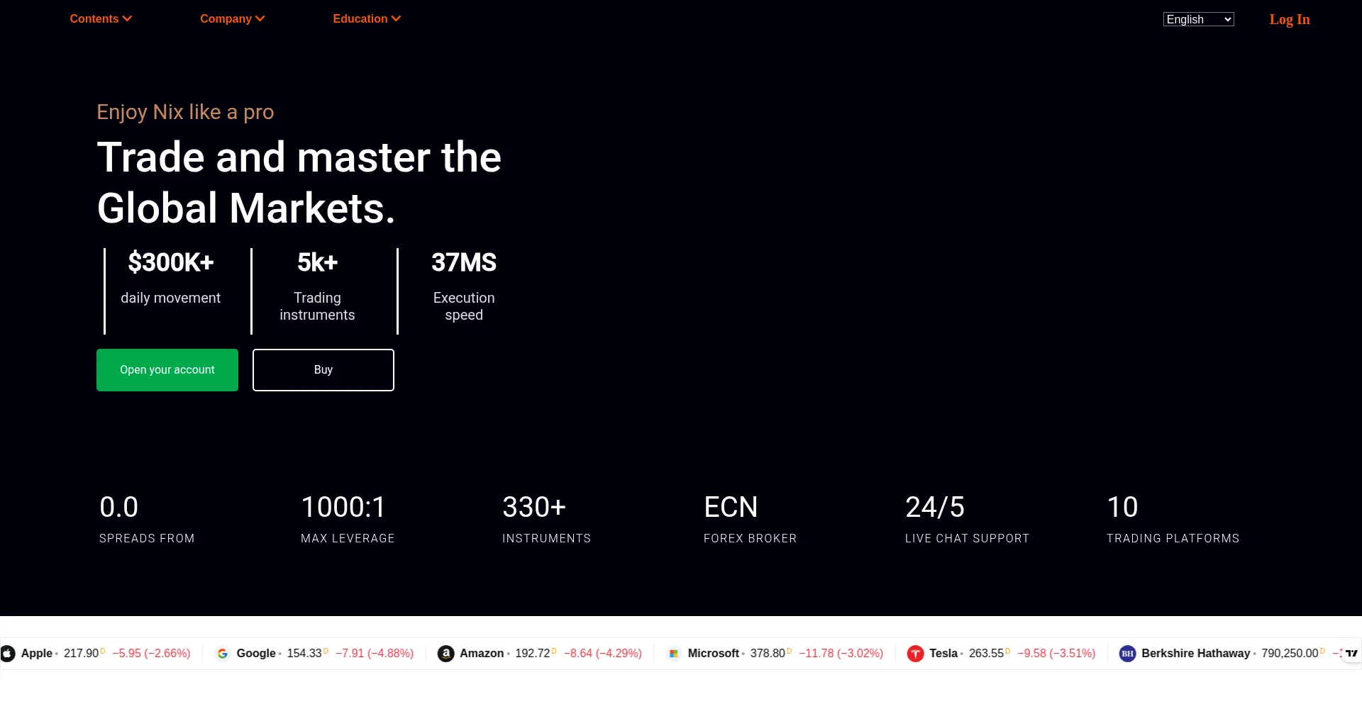 Website screenshot of Bbnix.com