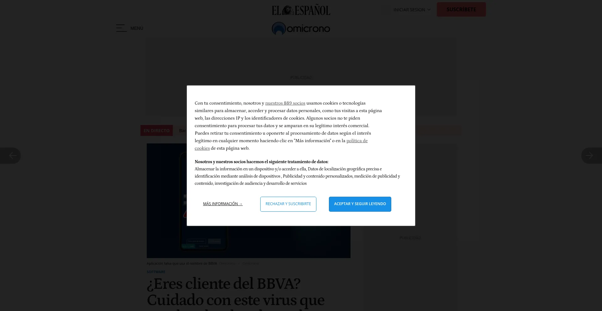 Website screenshot of Bbva-app.avisos-movil-es.com