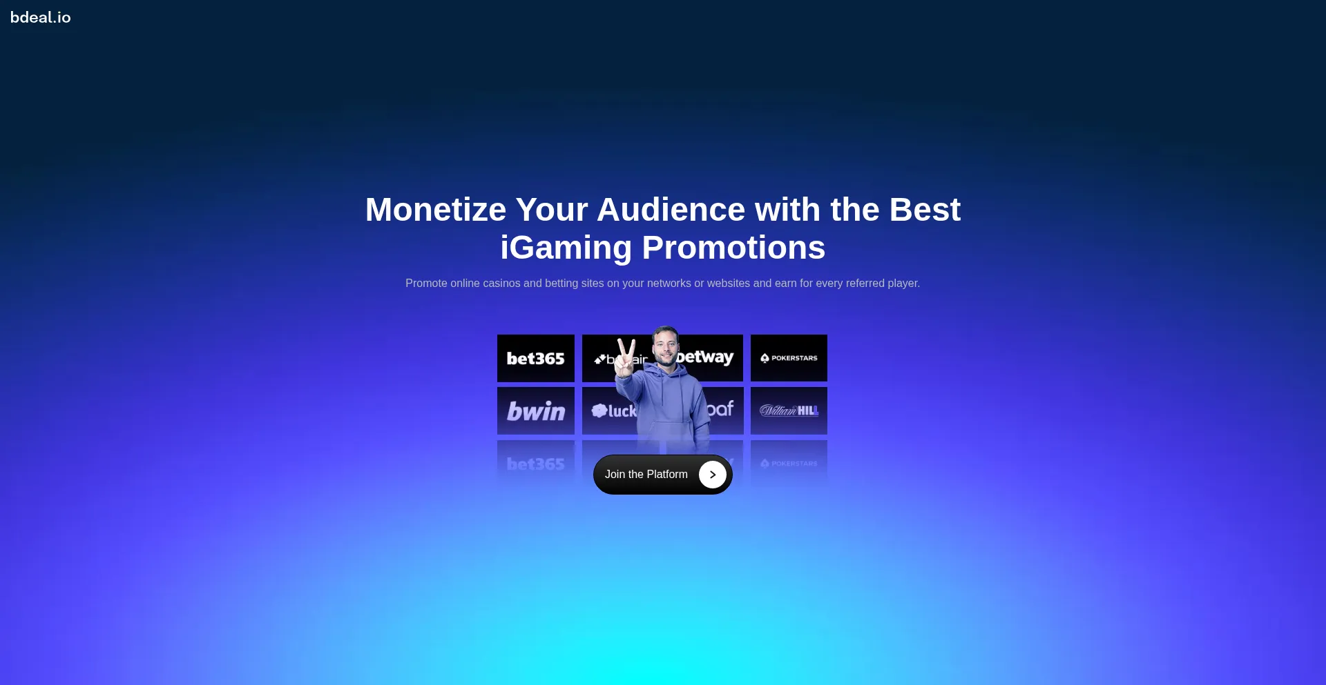 Website screenshot of Bdeal.io