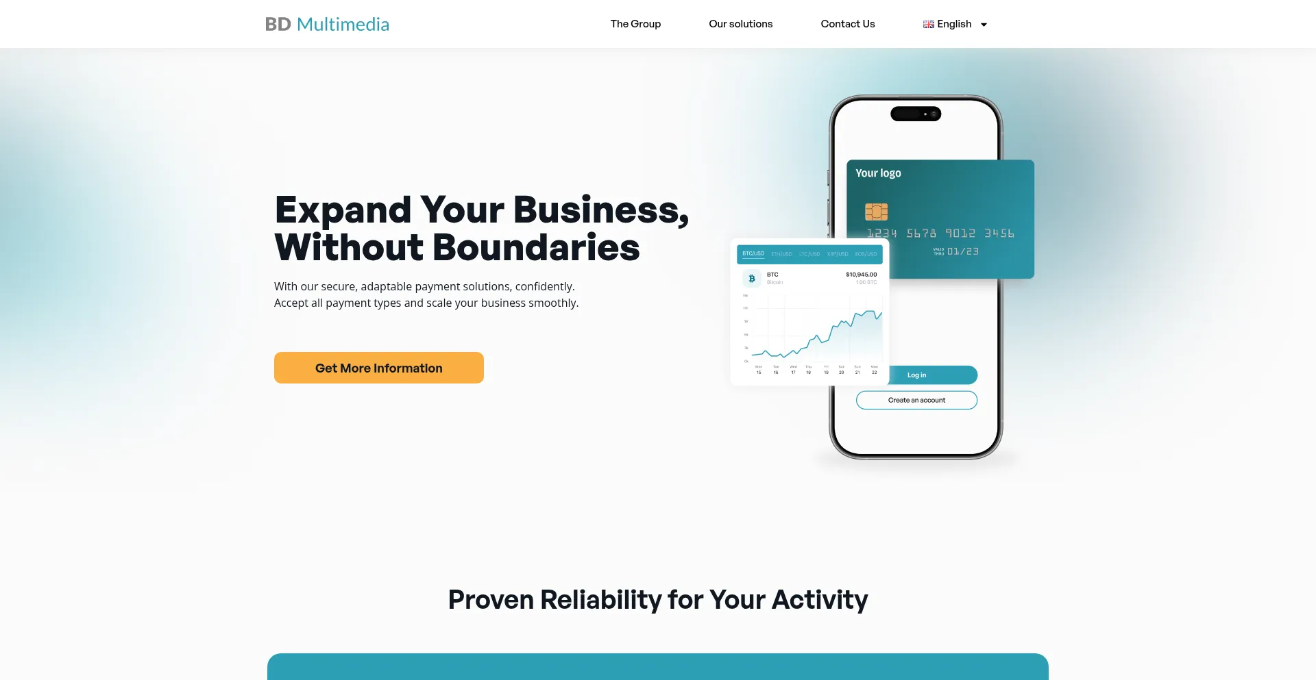 Website screenshot of Bdmultimedia.com