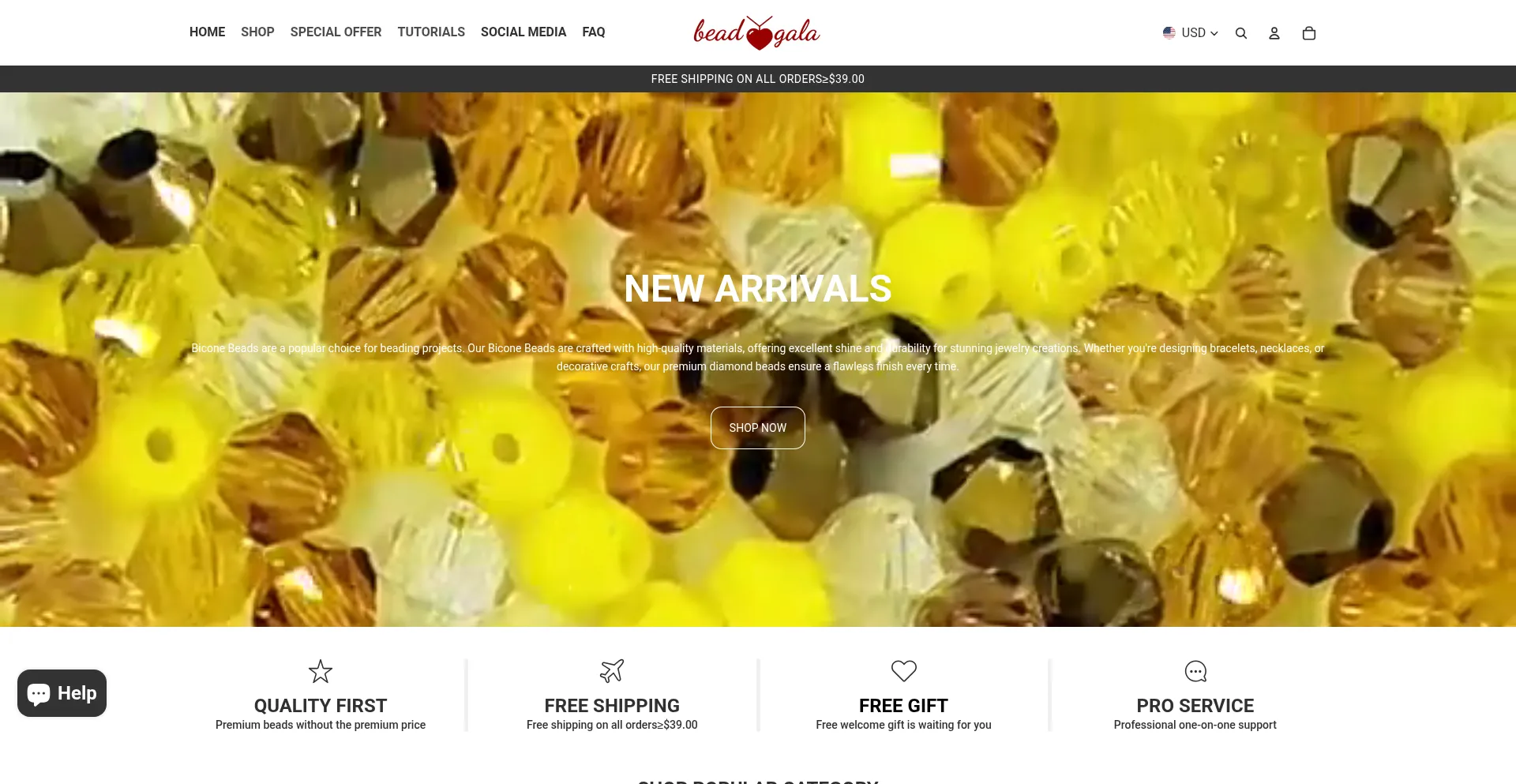 Beadgala.com Screenshot