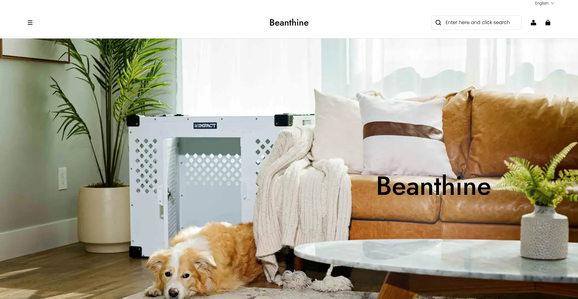 Website screenshot of Beanthine.com