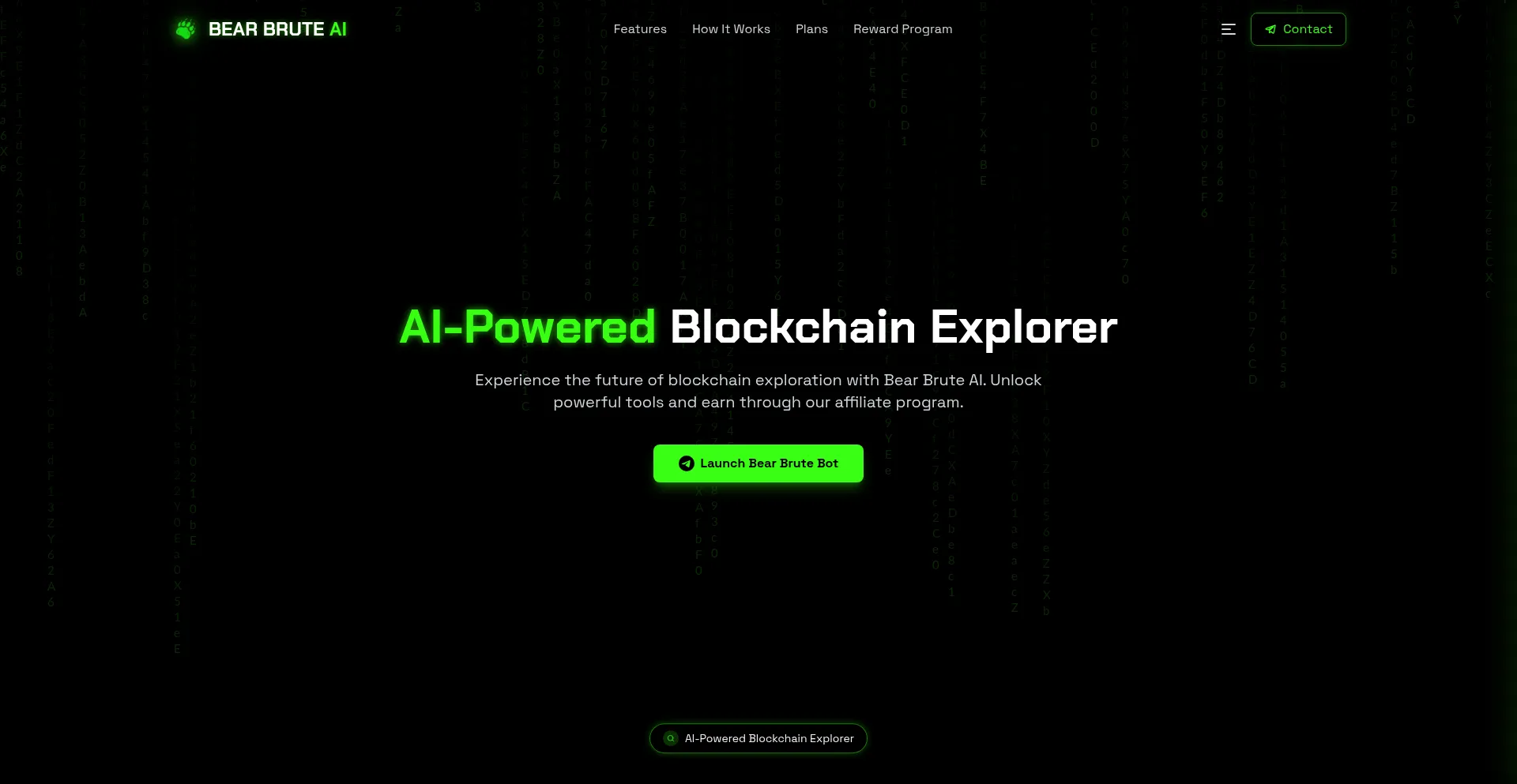 Website screenshot of Bearai.cc