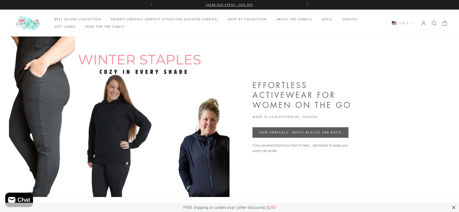 Website screenshot of Bearandroo.com