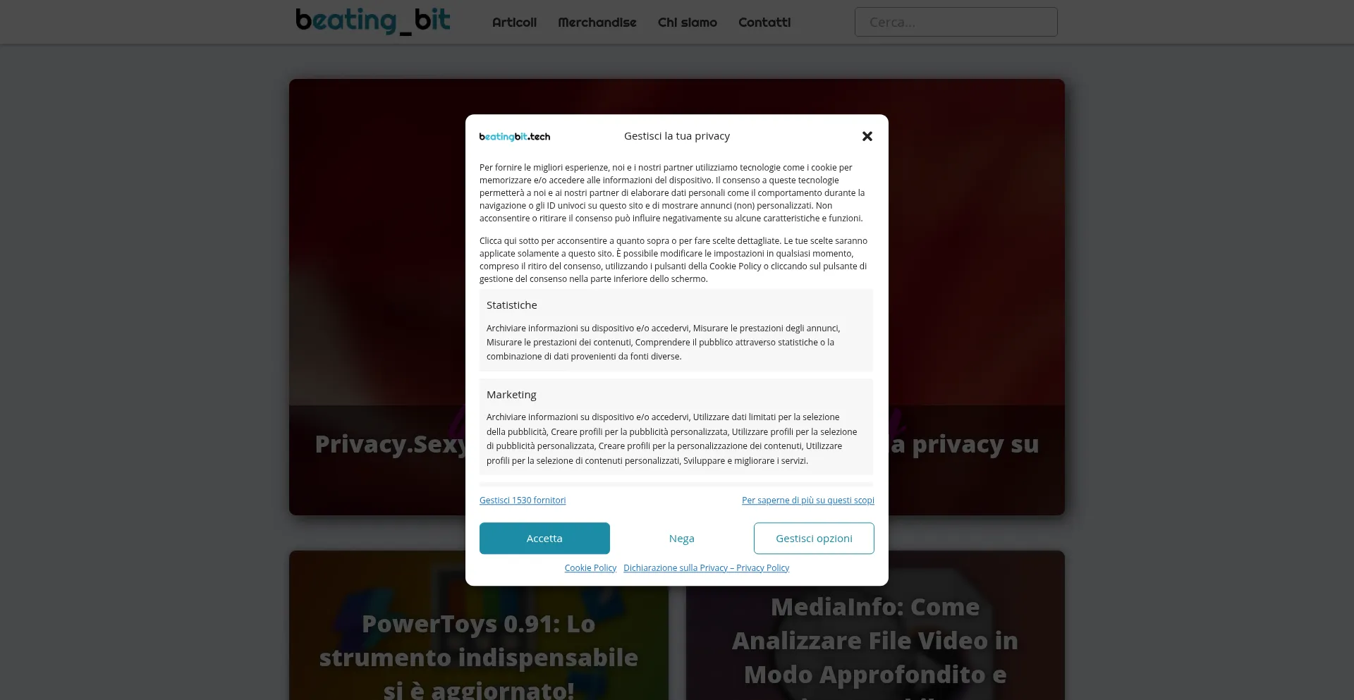 Website screenshot of Beatingbit.tech