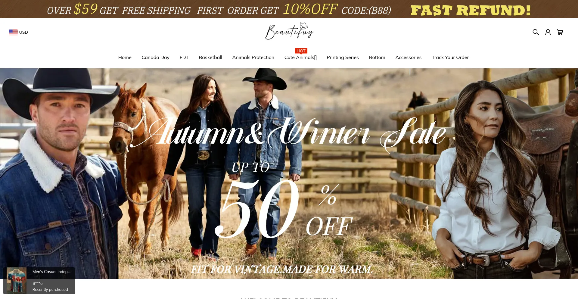 Website screenshot of Beautifuy.com