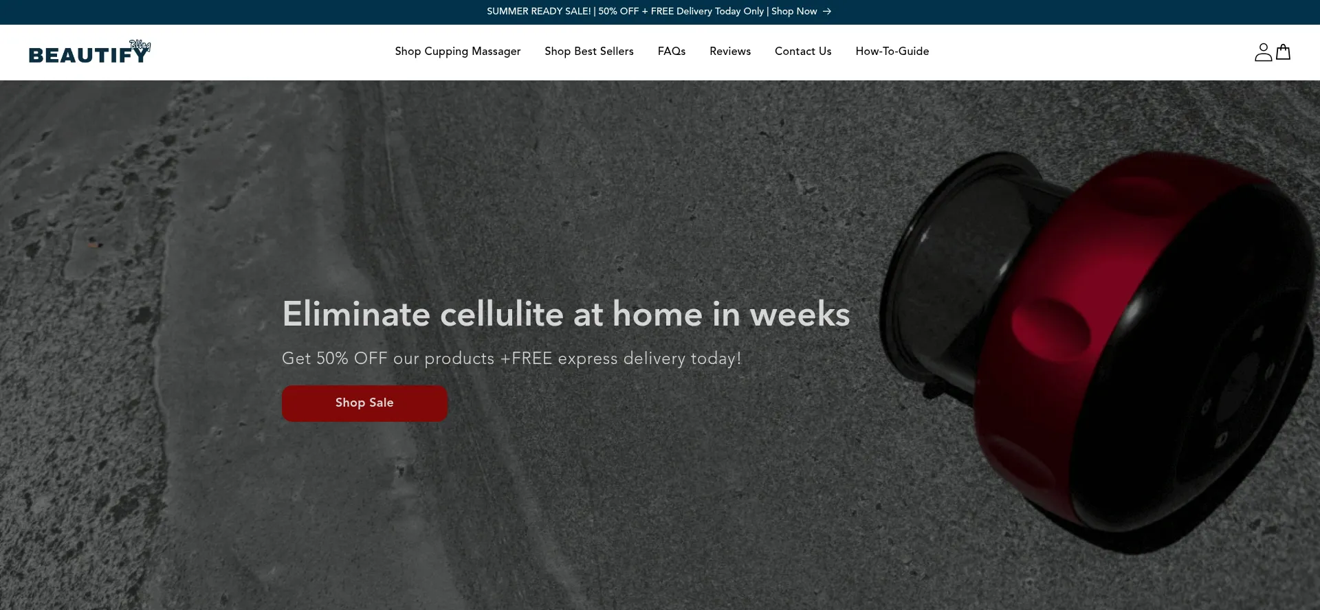 Website screenshot of Beautifybling.com