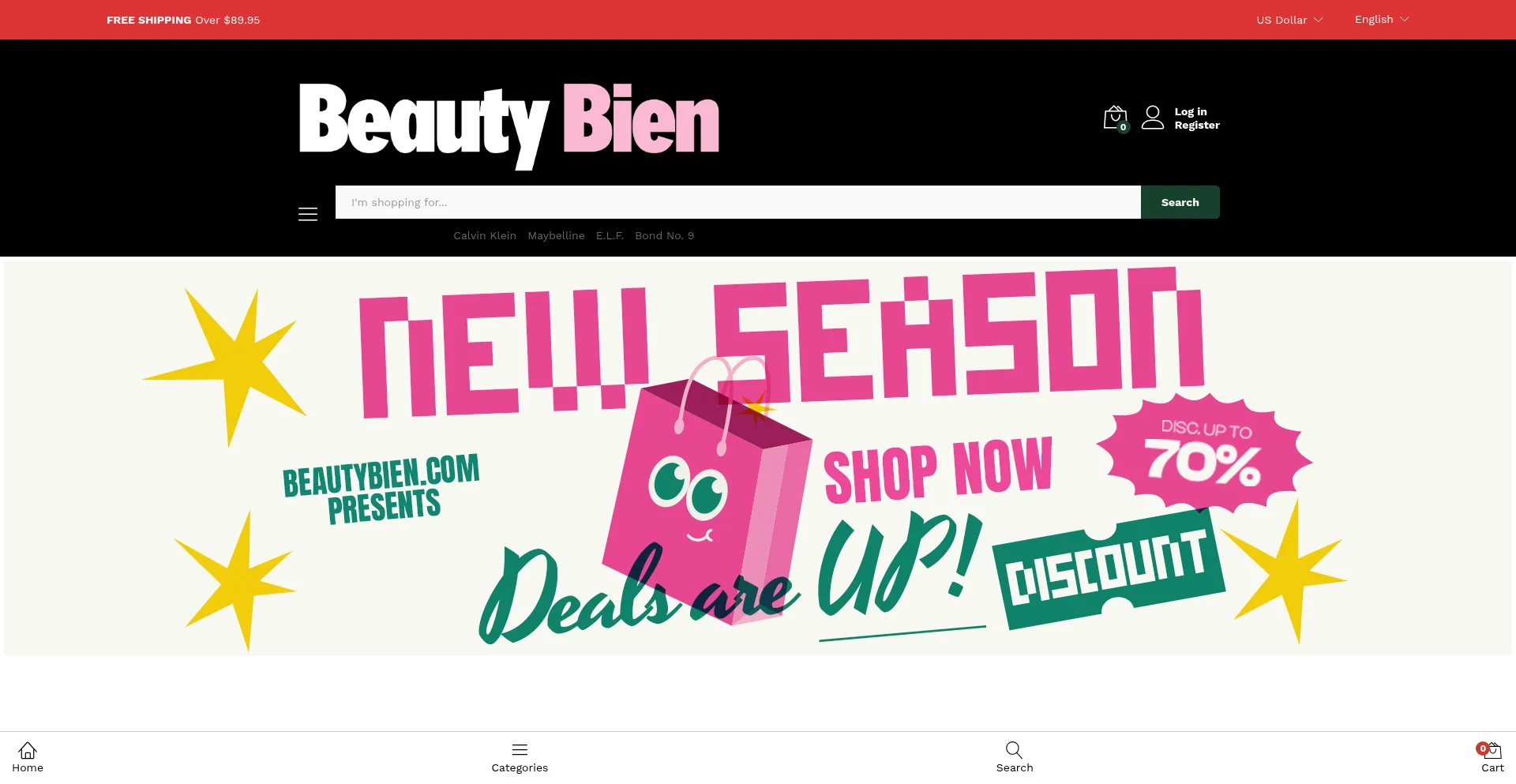 Website screenshot of Beautybien.com