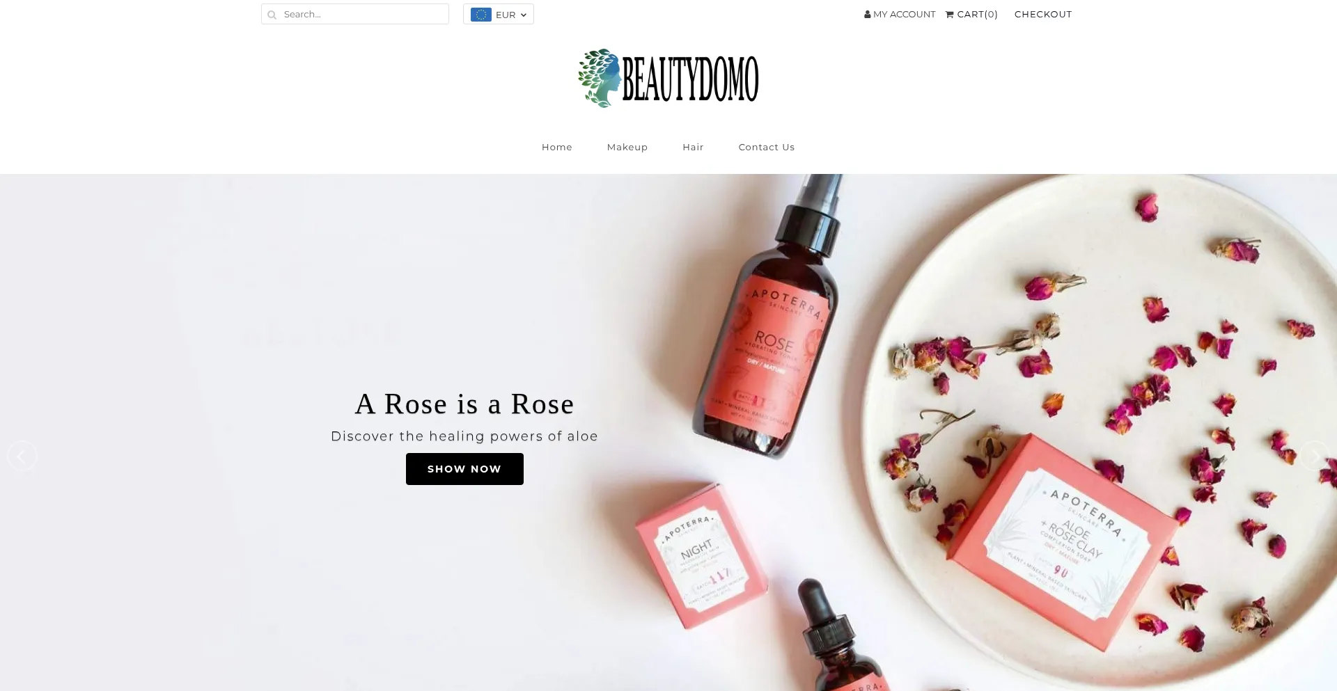 Website screenshot of Beautydomo.com