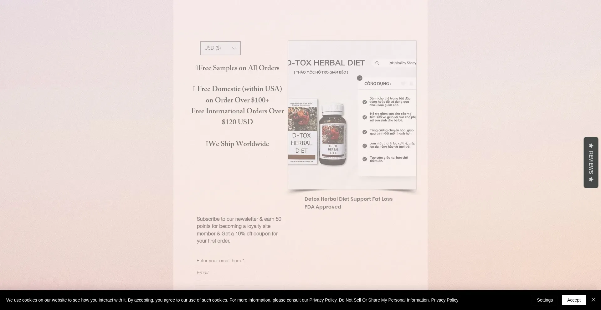 Website screenshot of Beautylandbyemma.com
